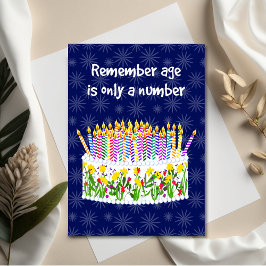 Age is only a Number Birthday カード