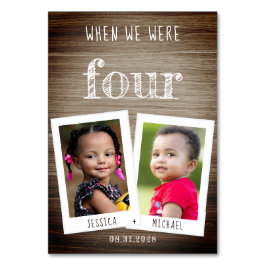 Age Kids Photos & Names Wood 結婚'sの時代 テーブルナンバー