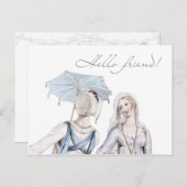 Age of Jane Austen Regency Hello Friendはがき ポストカード (正面/裏面)