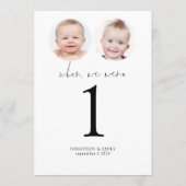 Age Photosのテーブル番号結婚カードだった時 招待状 (裏面)