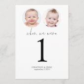 Age Photosのテーブル番号結婚カードだった時 招待状 (正面)