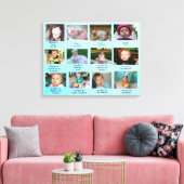 Age Progression 1年目のベビーフォトアート キャンバスプリント (インサイチュ (リビング))