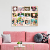 Age Progression 1年目のベビーフォトアート キャンバスプリント (インサイチュ (リビング))