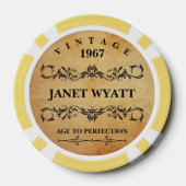 Age to Complementsヴィンテージ誕生日 ポーカーチップ (裏面)