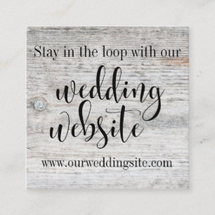 Aged 素朴 Gray Wood & ScriptのWebサ結婚イト エンクロージャーカード
