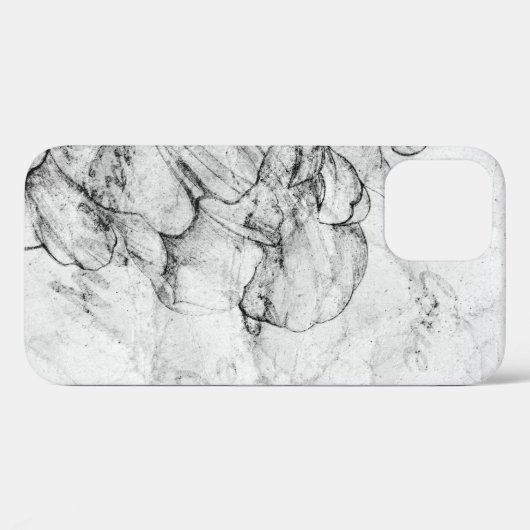 aged black and white postcard stylizationabstract, Case-Mate iPhoneケース (裏面 (横))