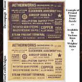 Aged Distressed Steampunk Work Signs FA8 Decoupage 薄葉紙