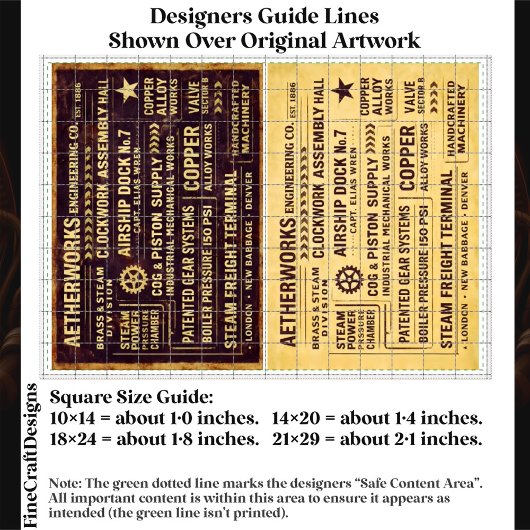 Aged Distressed Steampunk Work Signs FA8 Decoupage 薄葉紙