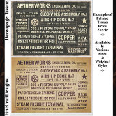 Aged Distressed Steampunk Work Signs FA9 Decoupage 薄葉紙