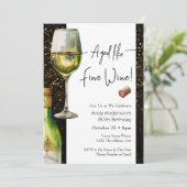 Aged Fine Wine 80th Birthday Invitation 招待状 (スタンド正面)