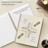 Aged Ivory Typography Book Lover Journal ノートブック