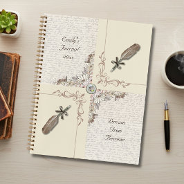 Aged Ivory Typography Book Lover Journal ノートブック