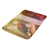 Aged oil pastel of Bald Eagle バスマット (アングル)