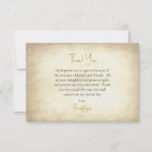 Aged Parchment Orthodox Christian Baptism  サンキューカード (正面)