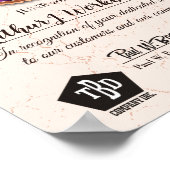 Aged stone employee photo recognition certificate ポスター (角)