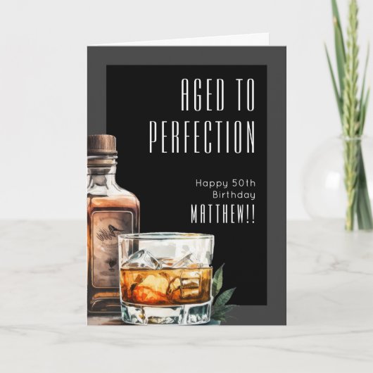 Aged To Perfection Birthday カード (正面)