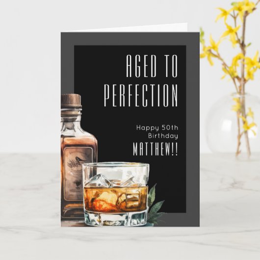 Aged To Perfection Birthday カード (黄色い花)