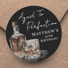 Aged To Perfection Birthday ラウンドシール