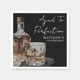 Aged To Perfection Birthday Party スタンダードカクテルナプキン