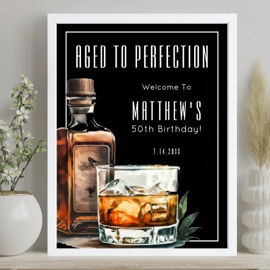 Aged To Perfection Birthday Party ポスター