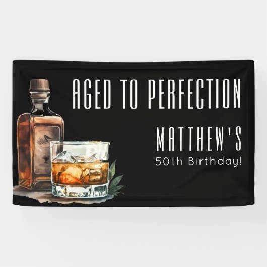 Aged To Perfection Birthday Party 横断幕 (横)