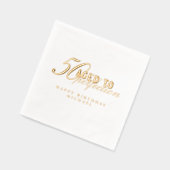 Aged to Perfection Elegant 50th Birthday Party  箔ナプキン (左)