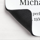 Aged to perfection est. 19XX monogram name letter  マウスパッド (コーナー)