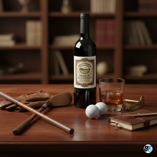 Aged to Perfection Golf Personalized Funny Golf  ワインラベル