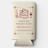 Aged To Perfection Like Fine Wine Birthday Party スリム缶クーラー (裏面)