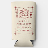 Aged To Perfection Like Fine Wine Birthday Party スリム缶クーラー (正面)