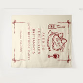 Aged To Perfection Like Fine Wine Birthday Party タペストリー (正面(横))