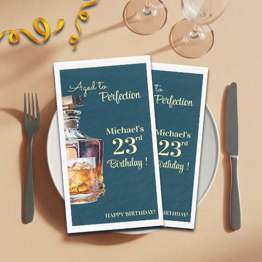 Aged to Perfection Men 23rd Whiskey Birthday