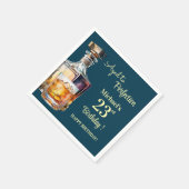 Aged to Perfection Men 23rd Whiskey Birthday スタンダードカクテルナプキン (角)