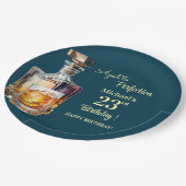 Aged to Perfection Men 23rd Whiskey Birthday ペーパープレート (アングル)