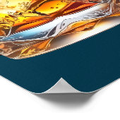 Aged to Perfection Men 70th Whiskey Birthday ポスター (角)