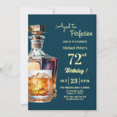 Aged to Perfection Men 72nd Whiskey Birthday  招待状 (正面)