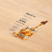 Aged To Perfection Men’s Birthday Party アクリル招待状 (レイダウン)