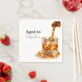 Aged To Perfection Men’s Birthday Party スタンダードカクテルナプキン