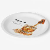 Aged To Perfection Men’s Birthday Party ペーパープレート (アングル)