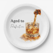 Aged To Perfection Men’s Birthday Party ペーパープレート (正面)