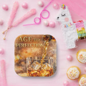 Aged To Perfection Men’s Birthday Party ペーパープレート (パーティー)