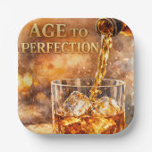 Aged To Perfection Men’s Birthday Party ペーパープレート (正面)