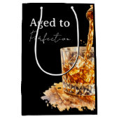 Aged To Perfection Men’s Birthday Party ミディアムペーパーバッグ (正面)