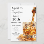 Aged To Perfection Men’s Birthday Party 招待状 (正面)