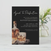 Aged To Perfection Men's 40th Birthday Party 招待状 (スタンド正面)