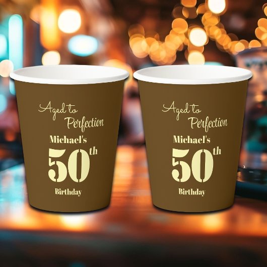Aged to Perfection Men's 50th Birthday 紙コップ