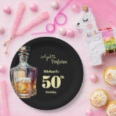 Aged to Perfection Men's 50th Whiskey Birthday  ペーパープレート (パーティー)