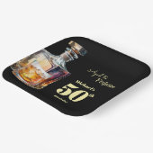 Aged to Perfection Men's 50th Whiskey Birthday ペーパープレート (傾斜あり)