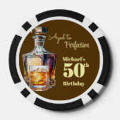 Aged to Perfection Men's 50th Whiskey Birthday  ポーカーチップ (裏面)