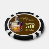 Aged to Perfection Men's 50th Whiskey Birthday  ポーカーチップ (シングル)